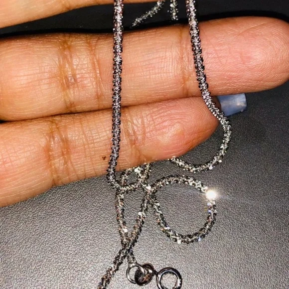 Beautiful Turkish gold vermeil 925 sterling silver sparkle chain Best Gift Ever! - Picture 4 of 6